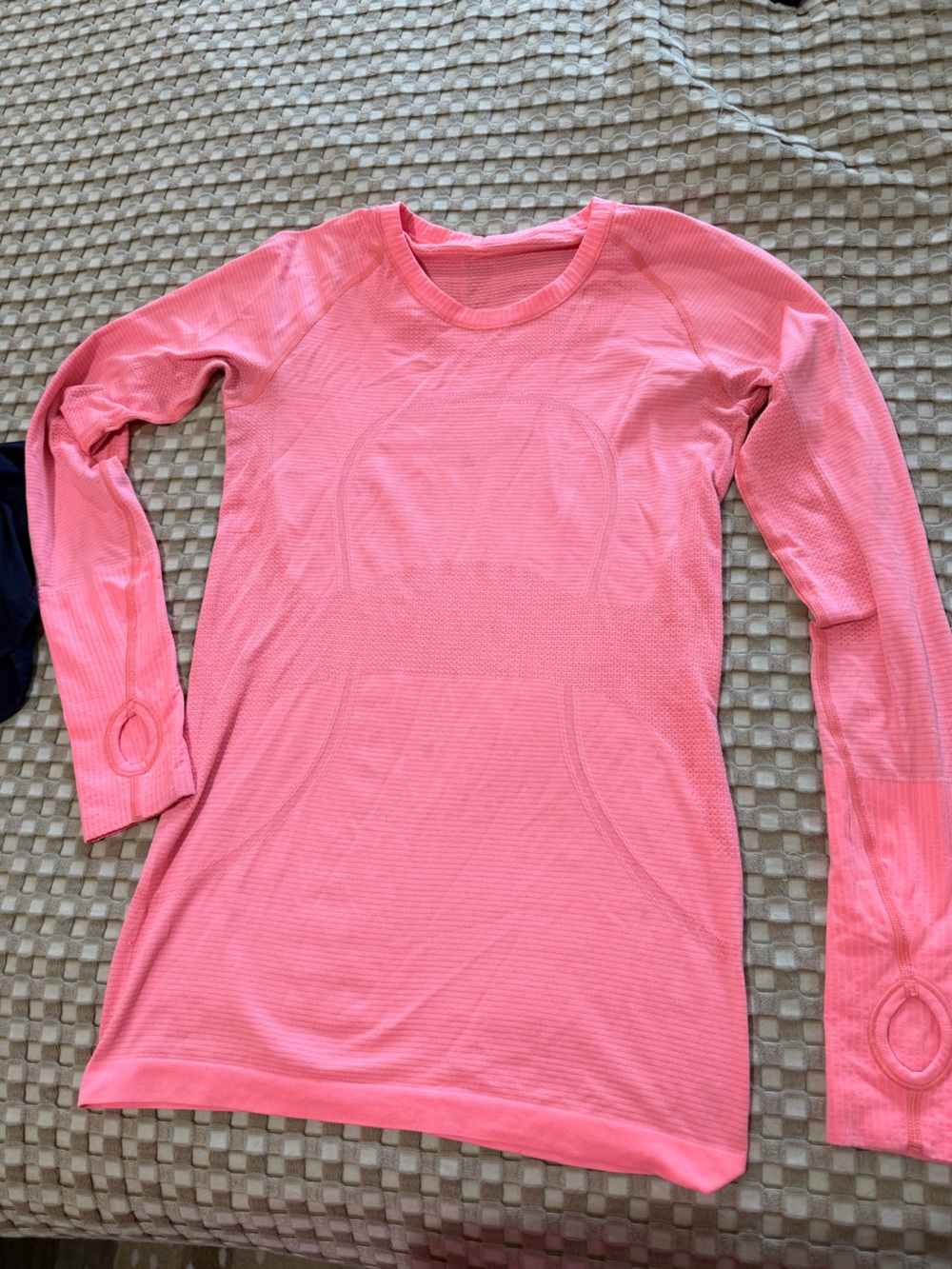 Lululemon Pink orange Long Sleeve Athletic Top size 6